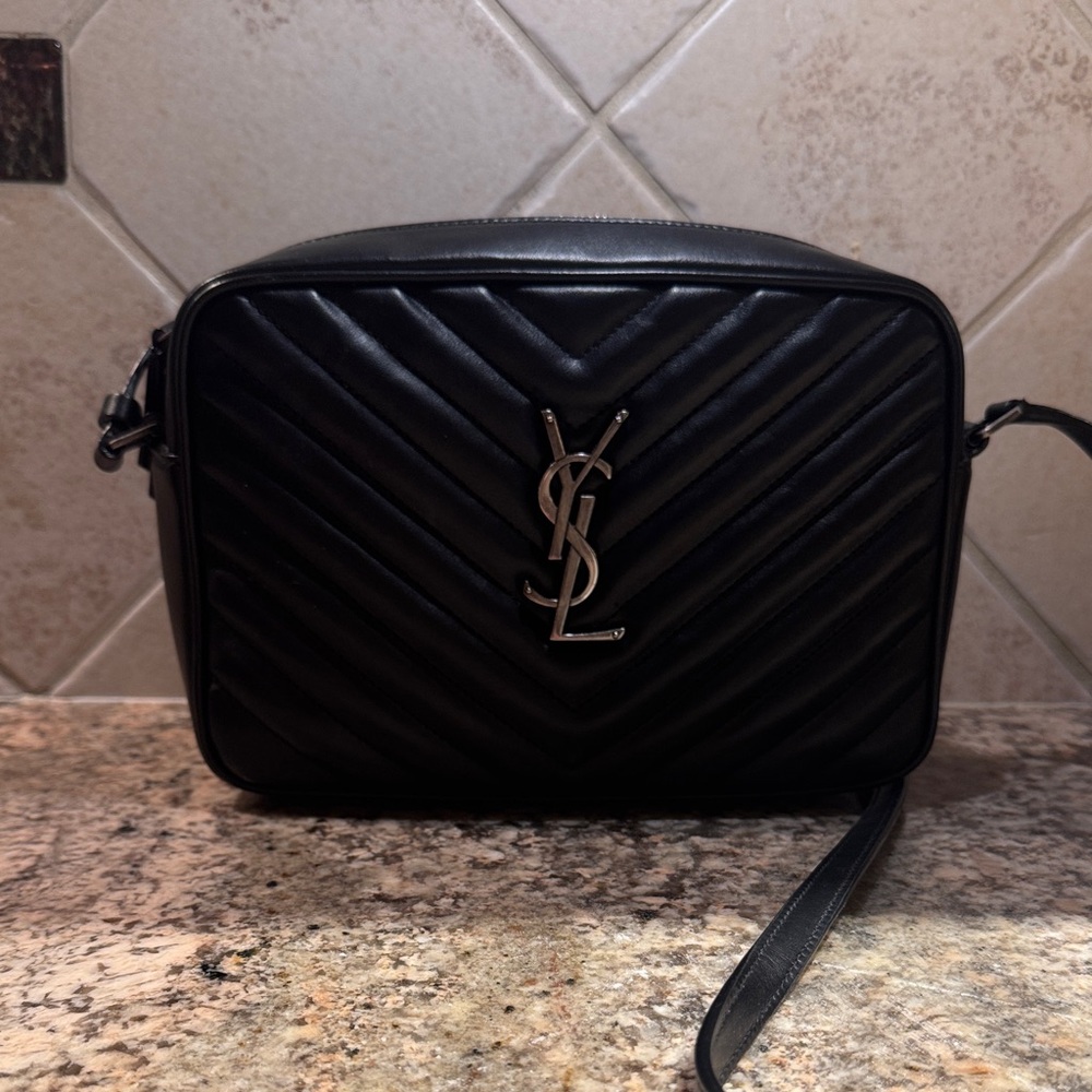 YSL Black Quilted Crossbody Bag